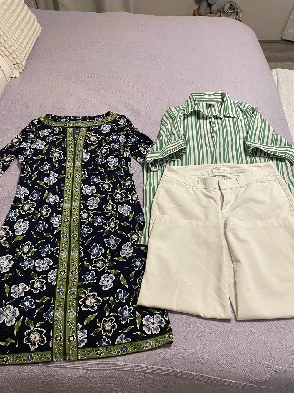 Lot of 3 dress, blouse & capris medium